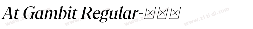 At Gambit Regular字体转换
